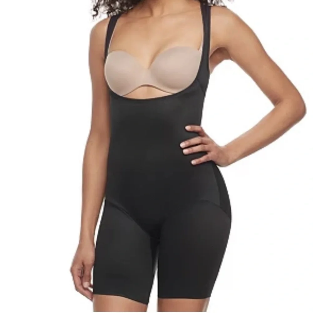Naomi & Nicole || comfortable firm torsette thigh slimmer in black
